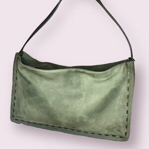 Vintage Green Suede Coach Purse